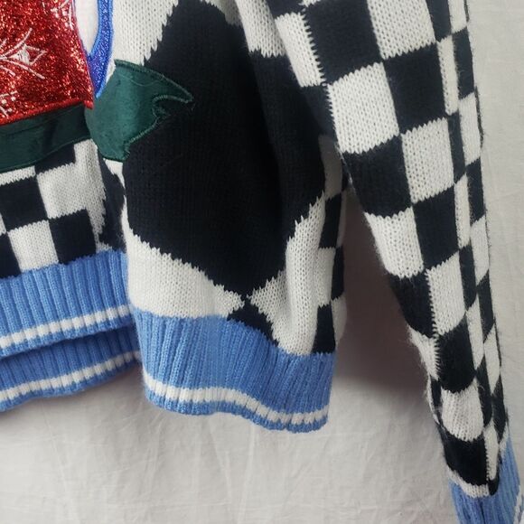 Blizzard Bay Women's Large Trippy Cat Ugly Christmas Sweater - Picture 7 of 11